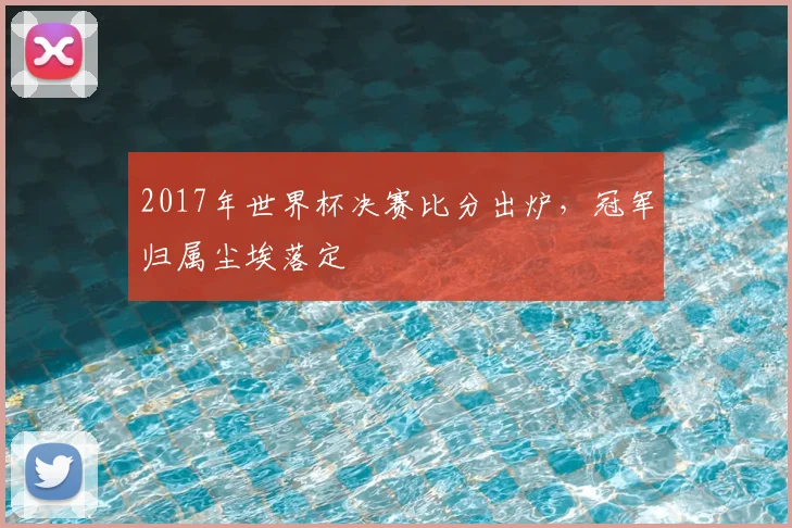 2017年世界杯决赛比分出炉,冠军归属尘埃落定