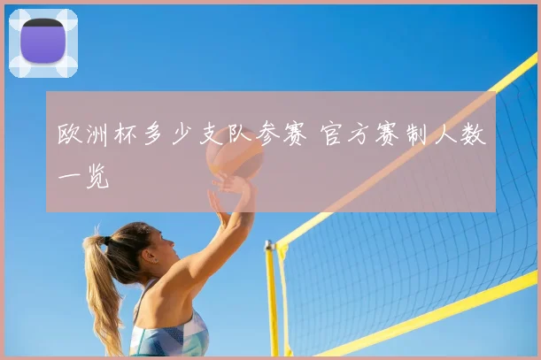 欧洲杯多少支队参赛 官方赛制人数一览