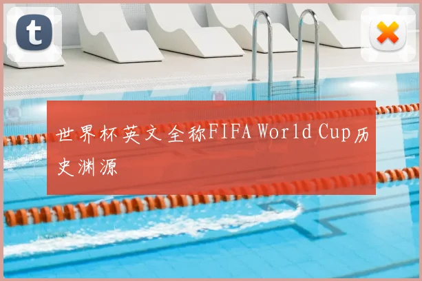 世界杯英文全称FIFA World Cup历史渊源