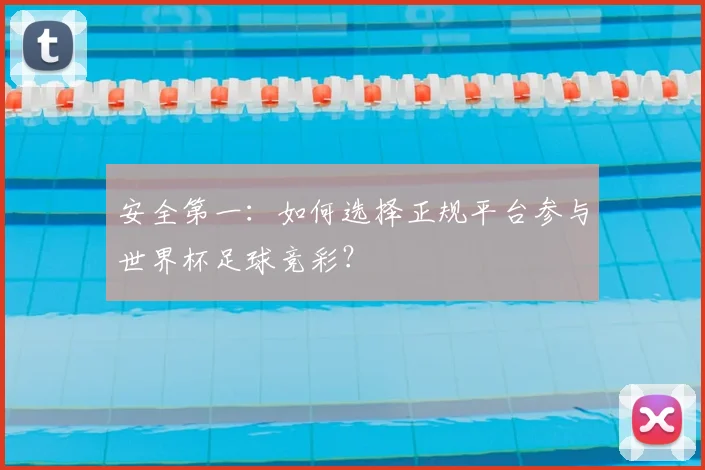 安全第一：如何选择正规平台参与世界杯足球竞彩？